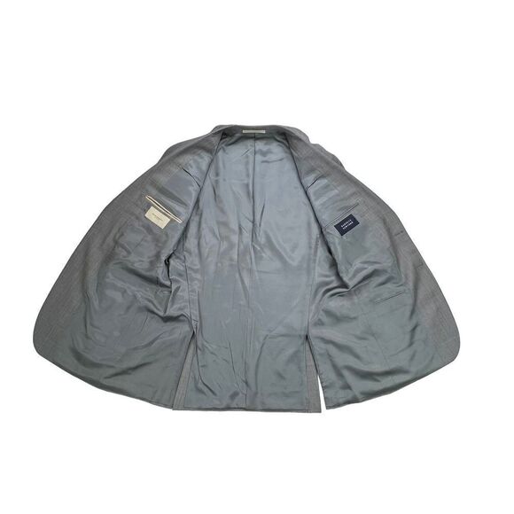 Burberry London Men's Sport Coat Gray Windowpane Blazer 42 Long Jacket READ - Picture 10 of 15